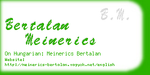 bertalan meinerics business card